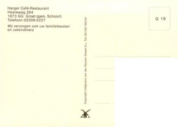 Groet Schoorl NL Harger Café Restaurant Zeichnung Kuenstlerkarte – Bild 2