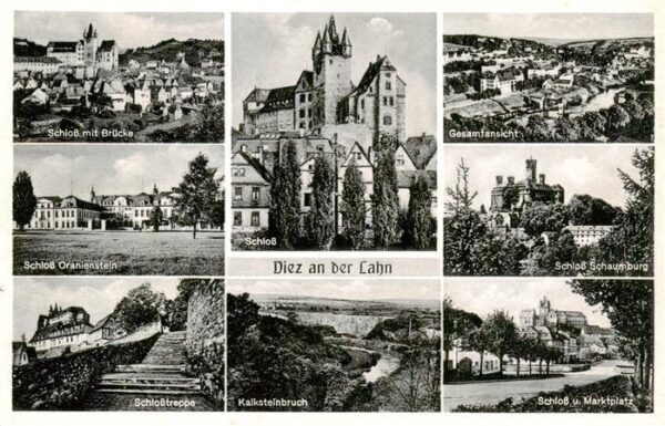 Diez Lahn Schloss Oranienstein Treppe Kalksteinbruche Gesamtansicht Schloss Scha