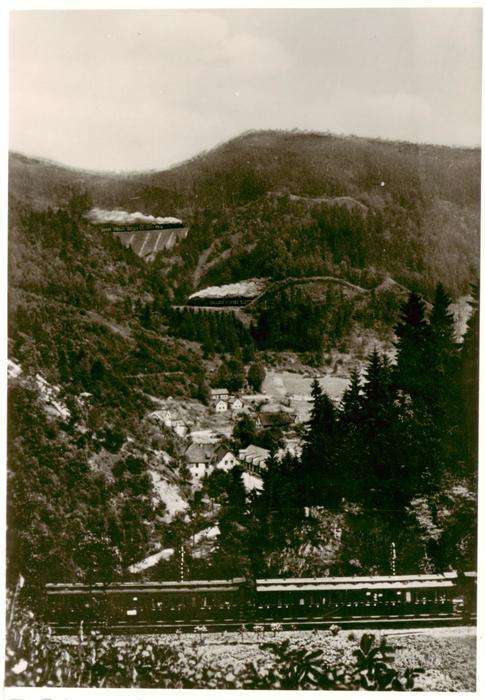 Triberg Blick ins Tal Schwarzwaldbahn