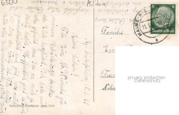Mainz  Rhein Ehrenmal d. Infanterie-Leibregiments Grossherzogin Militaria – Bild 2