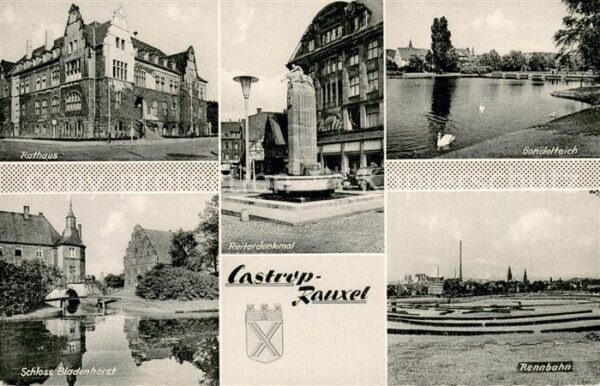 Castrop-Rauxel Reiterdenkmal Rathaus Schloss-Bladenhorst Rennbahn Gondelteich