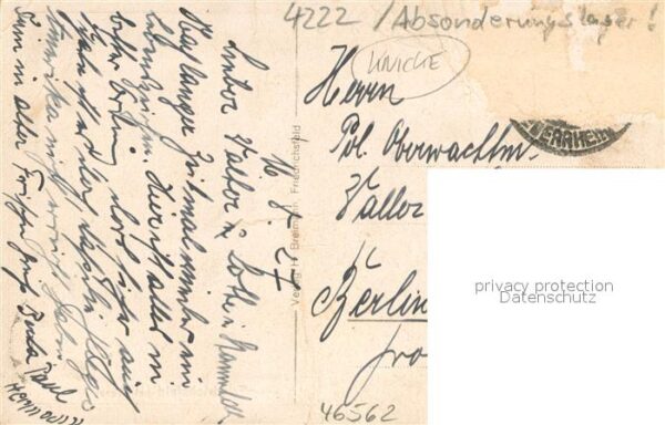 Friedrichsfeld Wesel Absonderungslager Strasse Park m. Denkmal – Bild 2