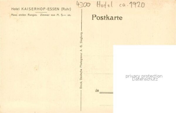 Essen  Ruhr Hotel Kaiserhof Aussenansicht – Bild 2