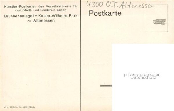 Altenessen Kuenstlerkarte Brunnenanlage im Kaiser-Wilhelm-Park – Bild 2