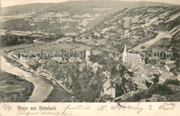 Heimbach Eifel Fliegeraufnahme Gesamtansicht