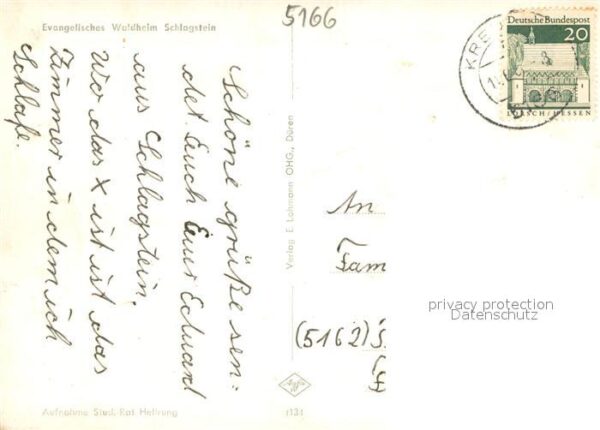 Schlagstein Ev. Waldheim Aussenansicht – Bild 2