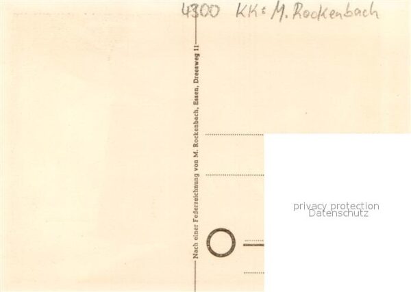 Essen  Ruhr Deutschlandhaus Kuenstlerkarte M. Rockenbach – Bild 2