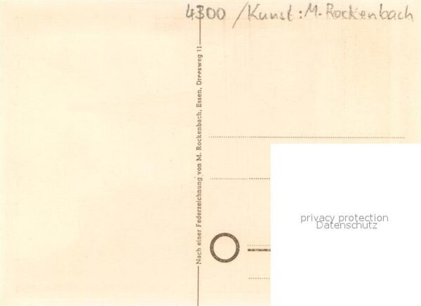 Essen  Ruhr Rottstrasse m. Gertrudiskirche Kuenstlerkarte M. Rockenbach – Bild 2