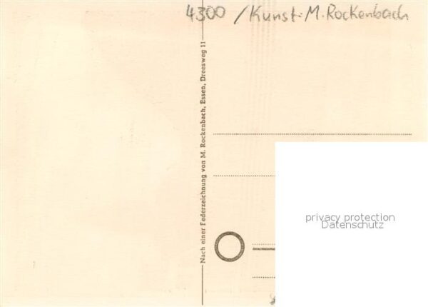 Essen  Ruhr Alte Rottstrasse Kuenstlerkarte M. Rockenbach – Bild 2