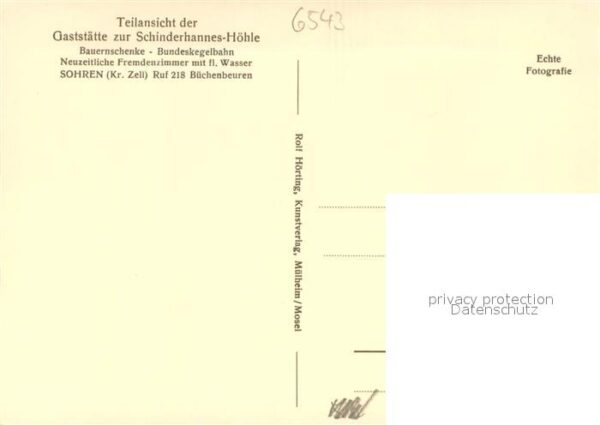 Sohren Gaststaette zur Schinderhannes-Hoehle – Bild 2
