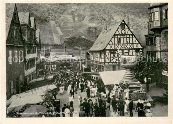 Oberwesel Rhein Weinmarkt-Weinfest Fachwerkhaus