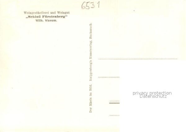 Bacharach Rhein Weingrosskellerei u. Weingut Schloss Fuerstenberg – Bild 2