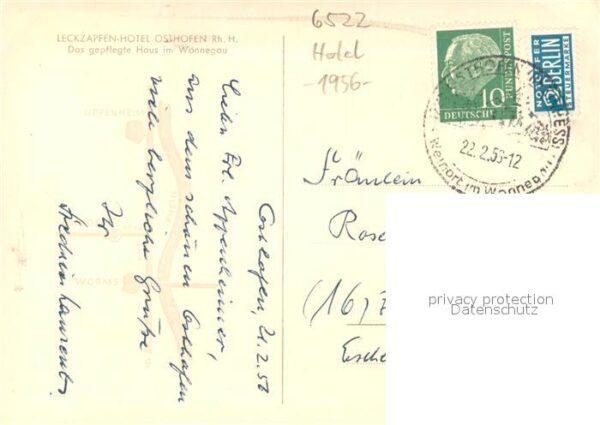 Osthofen Rheinhessen Leckzapfen-Hotel Aussenansicht – Bild 2