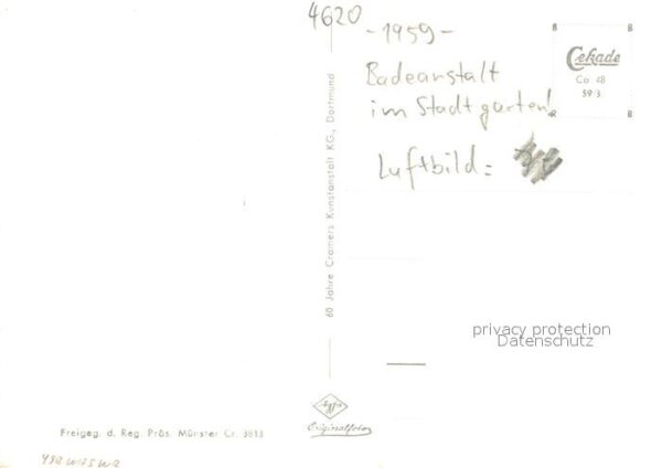 Castrop-Rauxel Fliegeraufnahme Stadtgarten Gondelteich Badeanstalt – Bild 2