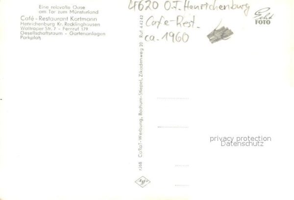 Recklinghausen Westfalen Cafe-Restaurant Kortmann Henrichenburg – Bild 2