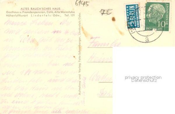 Lindenfels Odenwald Altes Rauchsches Haus Gasthaus – Bild 2