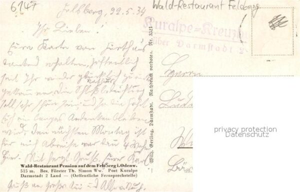 Felsberg Odenwald Felsenmeer Wald-Restaurant Felsburg – Bild 2