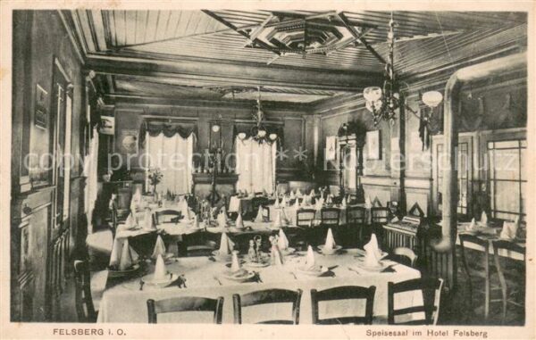 Felsberg Odenwald Speisesaal Hotel Felsberg