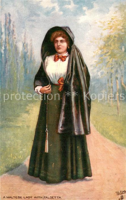 Verlag Tucks Oilette Nr. Nr.7090 A Maltese Lady With Faldetta