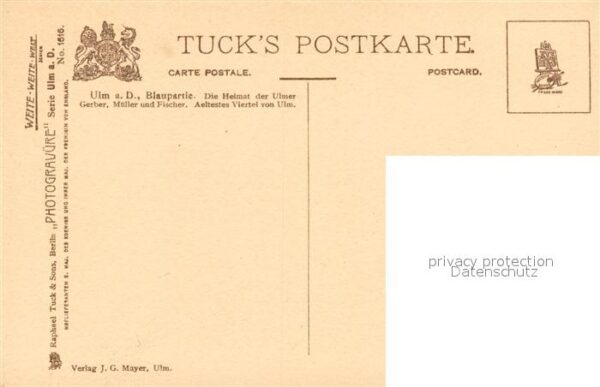 Verlag Tucks Ulm a.D. Nr.1516 An der Blau – Bild 2