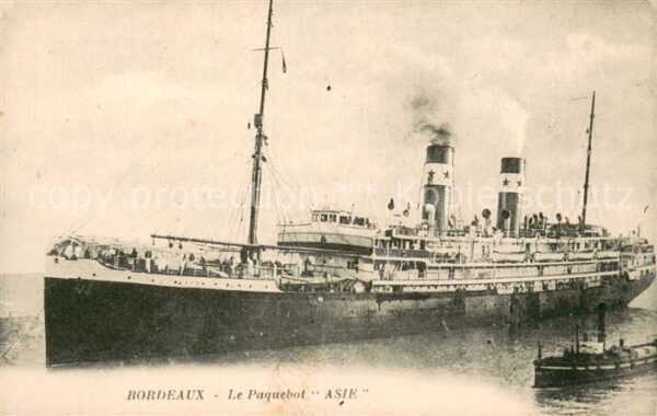Dampfer Oceanliner Bordeaux ASIE