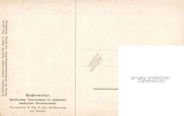 Kuenstlerkarte H.Hoffmann Badenweiler – Bild 2