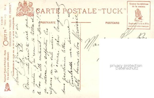Verlag Tucks Oilette Nr. Nr.8 Nancy Place Stanislas – Bild 2