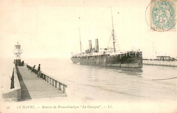 Dampfer Oceanliner Le Havre La Gascogne