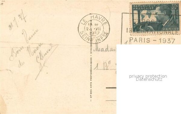 Dampfer Oceanliner NORMANDIE Le grand salon – Bild 2