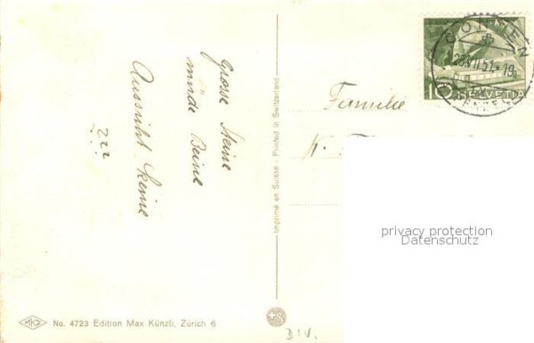 Verlag Kuenzli Zuerich Nr. Nr.4723 Karzen Taufe – Bild 2