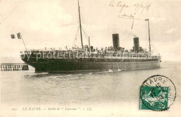 Dampfer Oceanliner LL.Nr. 200 LE HAVRE Lorraine