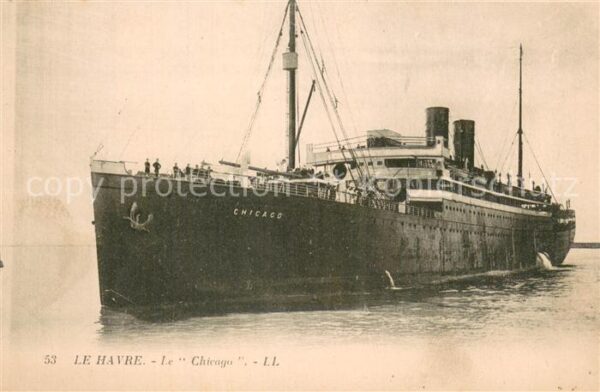 Dampfer Oceanliner LL Nr.53 Le HAVRE Le Chicago
