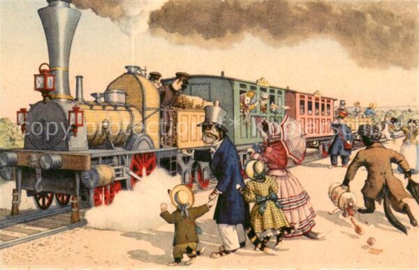Verlag Kuenzli Zuerich Nr. Nr.4740 Katzen und zug