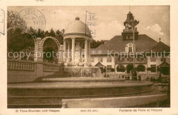 Expositions Landesaustellung Bern  Flora Brunnen und Hospes
