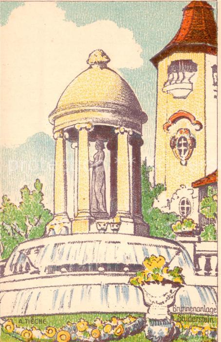 Landesausstellung Bern 1914 Brunnenanlage Studerstein