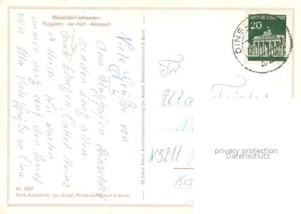 Flughafen Airport Aeroporto Duesseldorf Lohausen S.A.S Caravelle – Bild 2