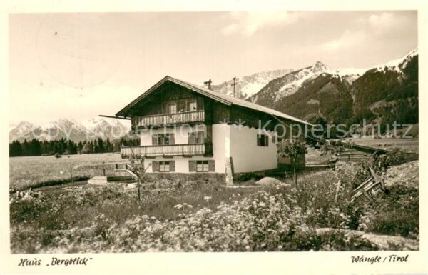 Waengle Haus Bergblick Aussenansicht