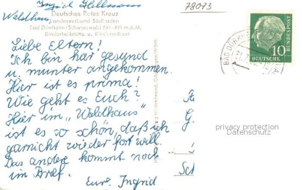 Bad Duerrheim Fliegeraufnahme Deutsches Rotes Kreuz Kinderheilstaette u. Kinders – Bild 2
