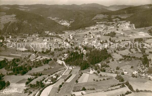 Haeusern Schwarzwald Fliegeraufnahme Gesamtansicht m. St. Blasien u. Dom
