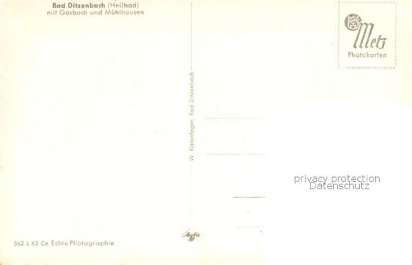 Bad Ditzenbach Fliegeraufnahme Gesamtansicht m. Gosbach u. Muehlhausen – Bild 2