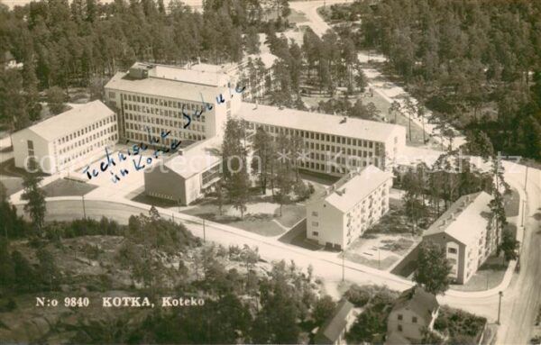 Kotka Suomi Fliegeraufnahme Technische Schule