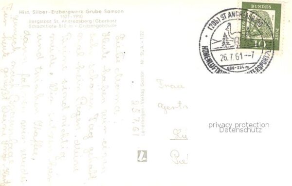 St Andreasberg Harz Hist. Silber- Erzbergwerk Grube Samson Aussenansicht – Bild 2