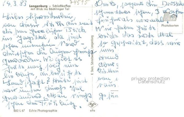 Langenburg Wuerttemberg Schlosskaffee m. Baechlinger Tal – Bild 2