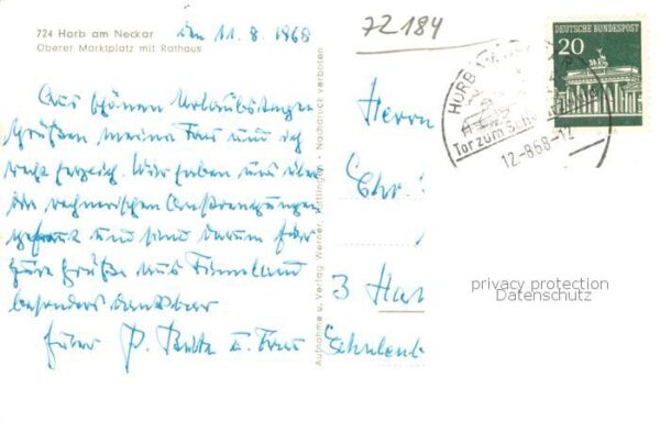 Horb Neckar Oberer Marktplatz m. Rathaus – Bild 2
