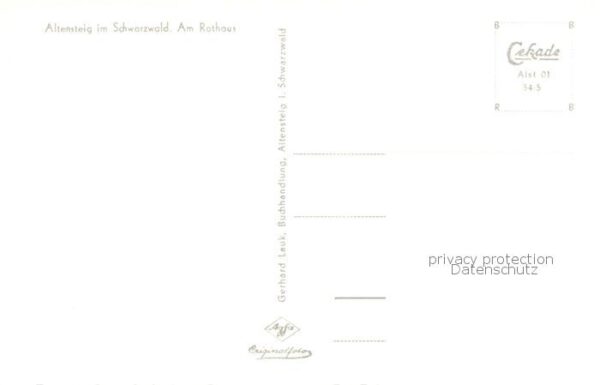 Altensteig Schwarzwald Am Rathaus Fachwerkhaeuser – Bild 2