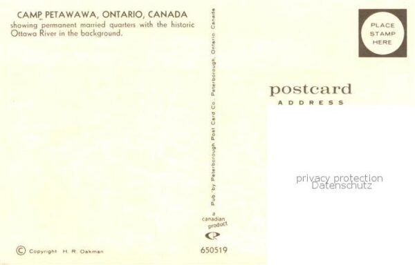 Camp Petawawa Ontario Canada Fliegeraufnahme Permament married quaters with Otta – Bild 2