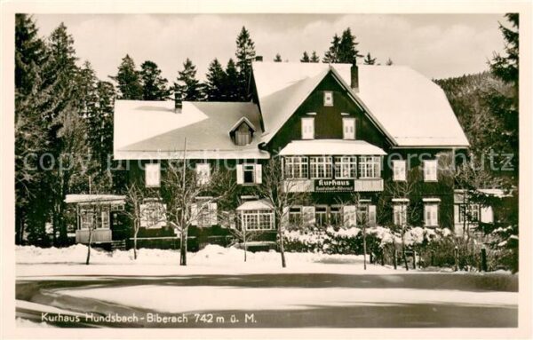 Biberach Baden Kurhaus Hundsbach Aussenansicht Winter Schnee