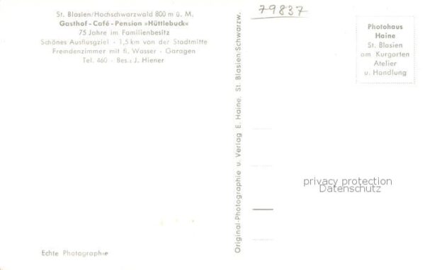 St Blasien Gasthof cafe Huettlebuck – Bild 2