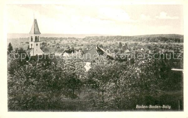 Balg Baden-Baden Teilansicht m. Kirchturm