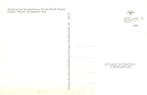 Hagen Westfalen Allg. Krankenhaus Aussenansicht – Bild 2